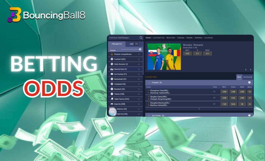 Betting odds at BouncingBall8 Bangladesh